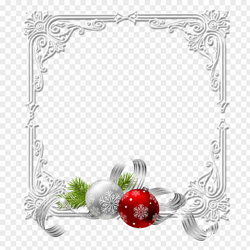 Christmas Ornament Decoration White Picture Frames PNG