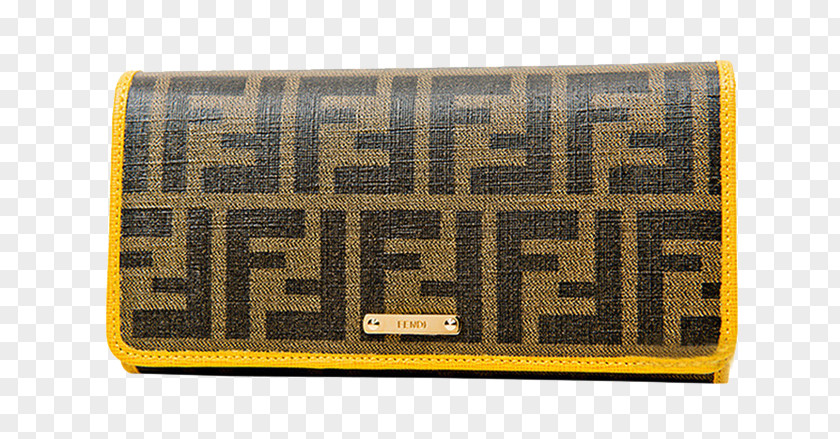 Ms. Fendi Letters Long Wallet Handbag Used Good PNG