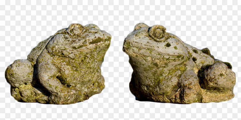 Two Frogs Stone Pier Like True Frog Toad PNG