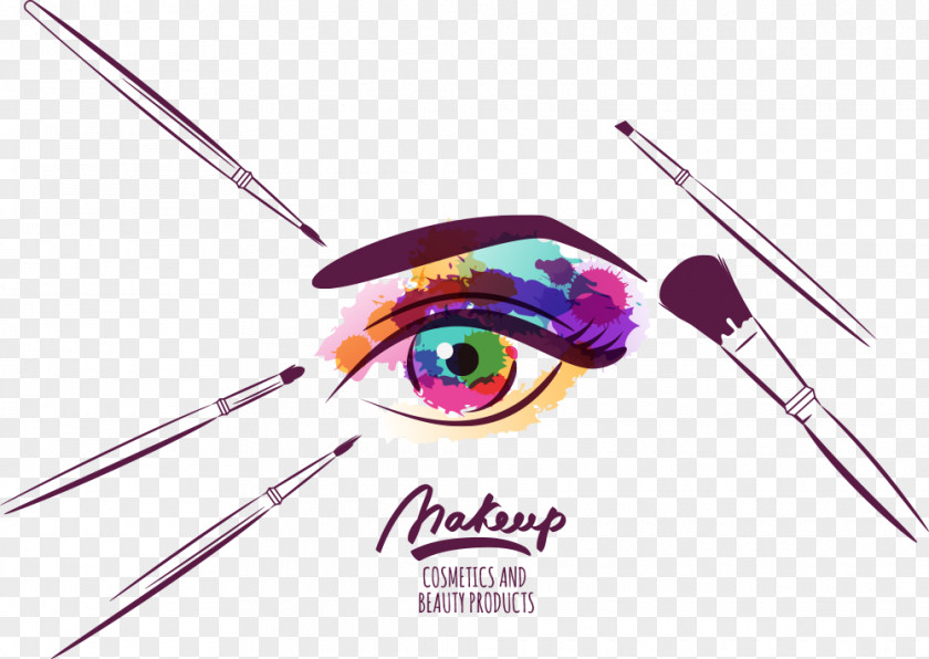 Vector Tools And Eye Makeup Euclidean Lip Drawing Illustration PNG