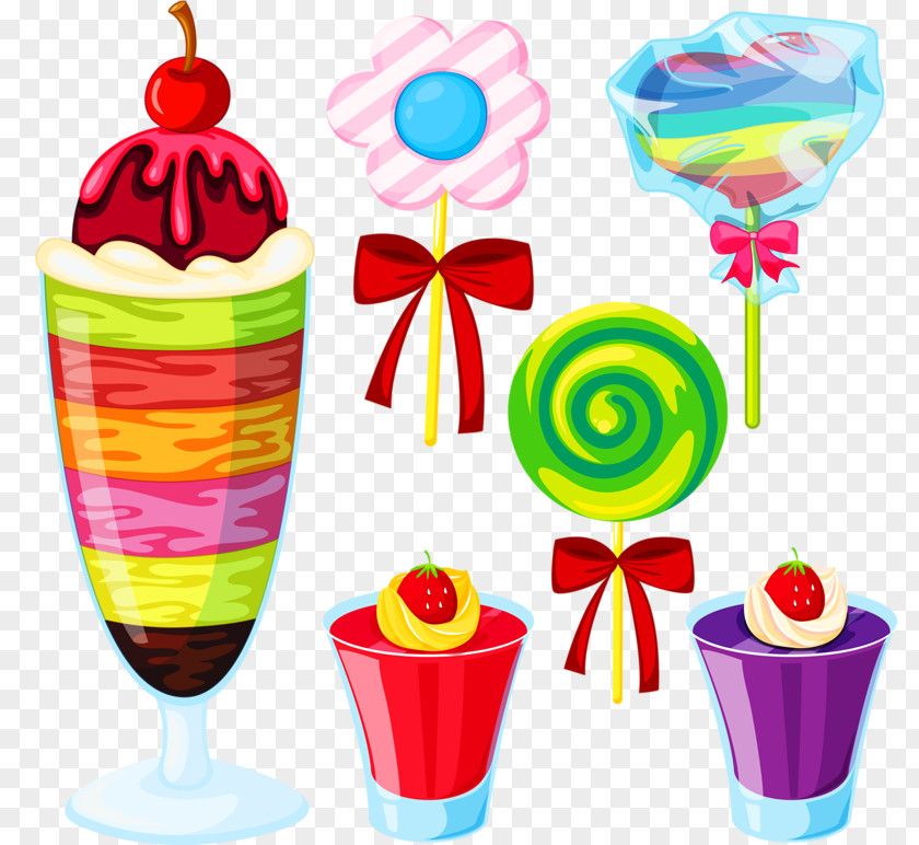 Ice Cream Lollipop Illustration PNG