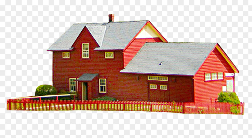 Red Brick House Villa PNG