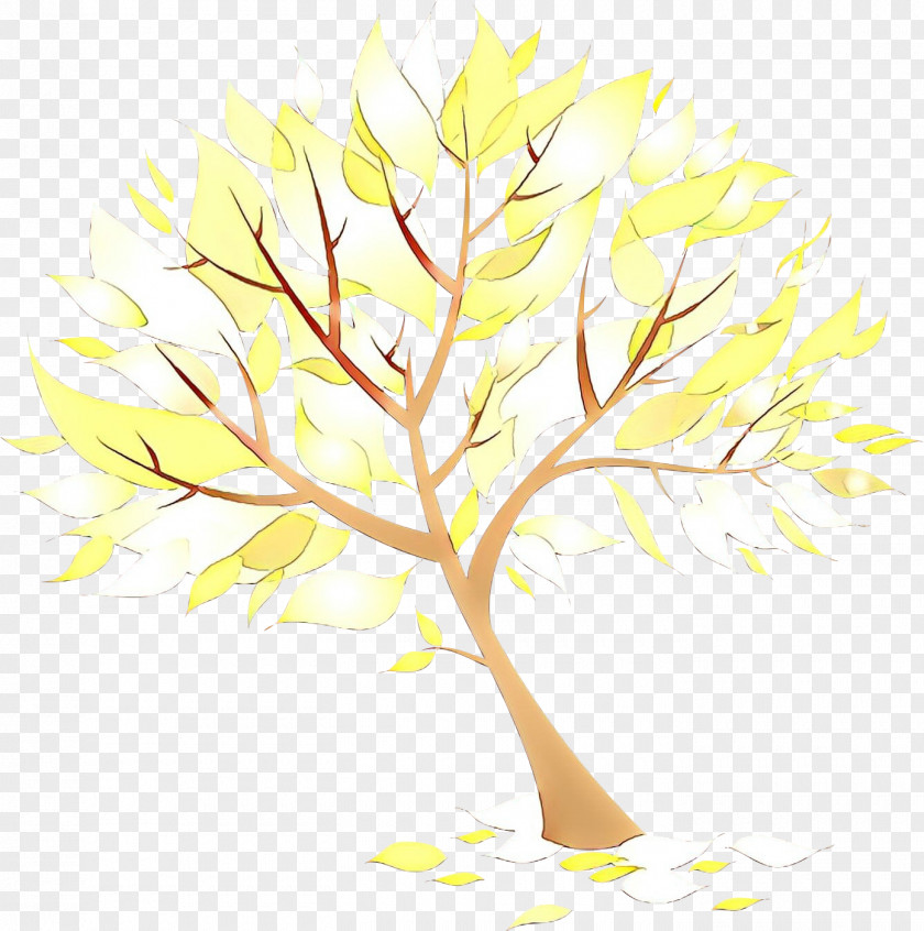 Flower Twig Tree Branch Yellow Leaf Plant PNG