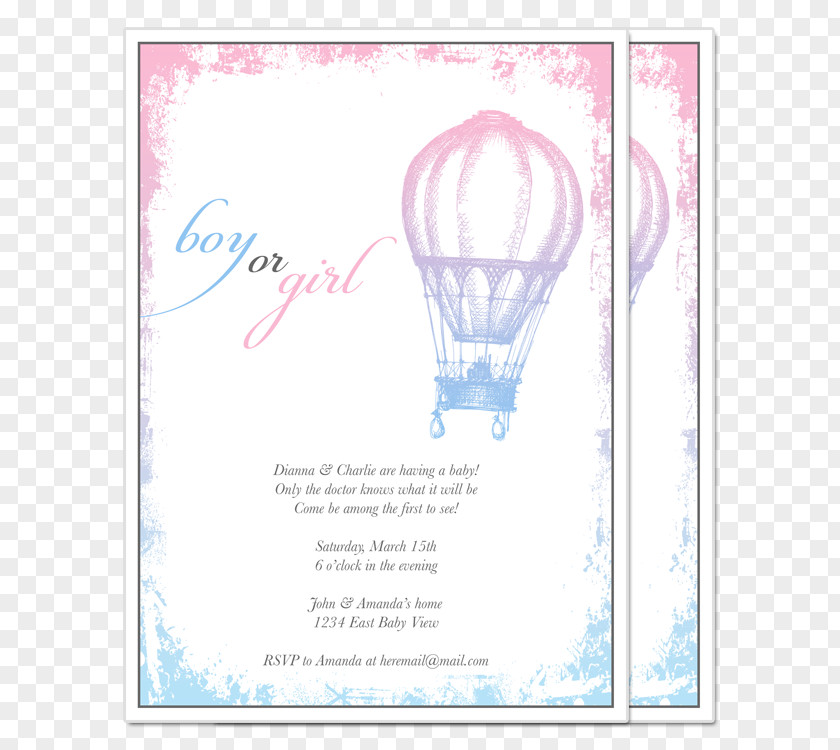 Gender Reveal Baby Shower Balloon Party Favor PNG