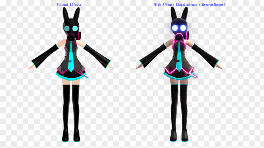 Hatsune Miku Gas Mask MikuMikuDance PNG