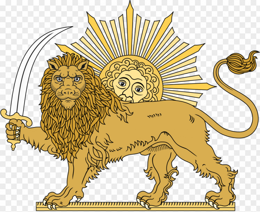 Lion Emblem Of Iran And Sun Persian Empire PNG