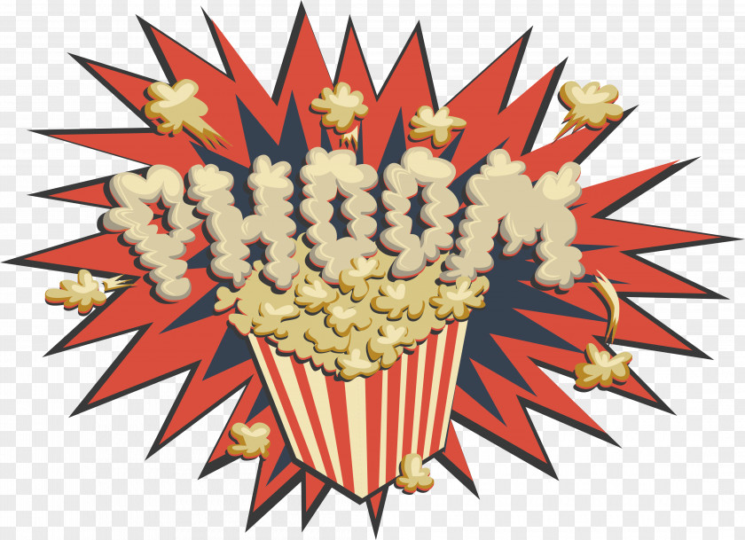 Red Popcorn Sticker Explosion PNG