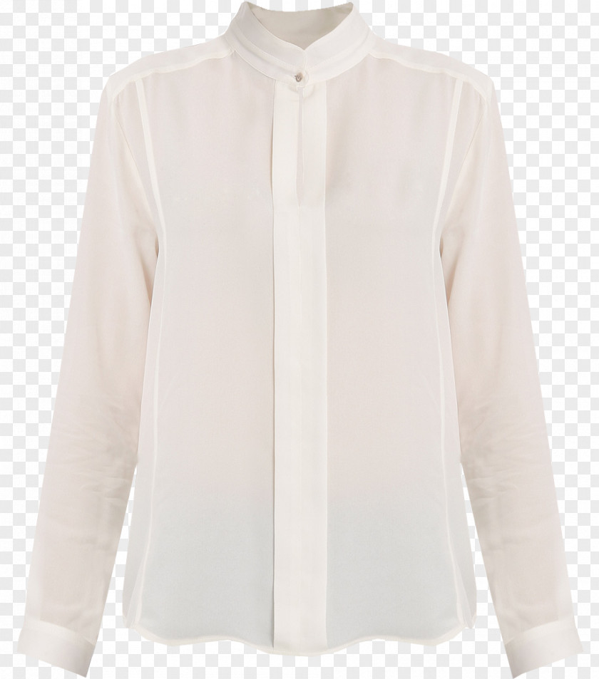 White Silk T-shirt Collar Crew Neck Sleeve PNG