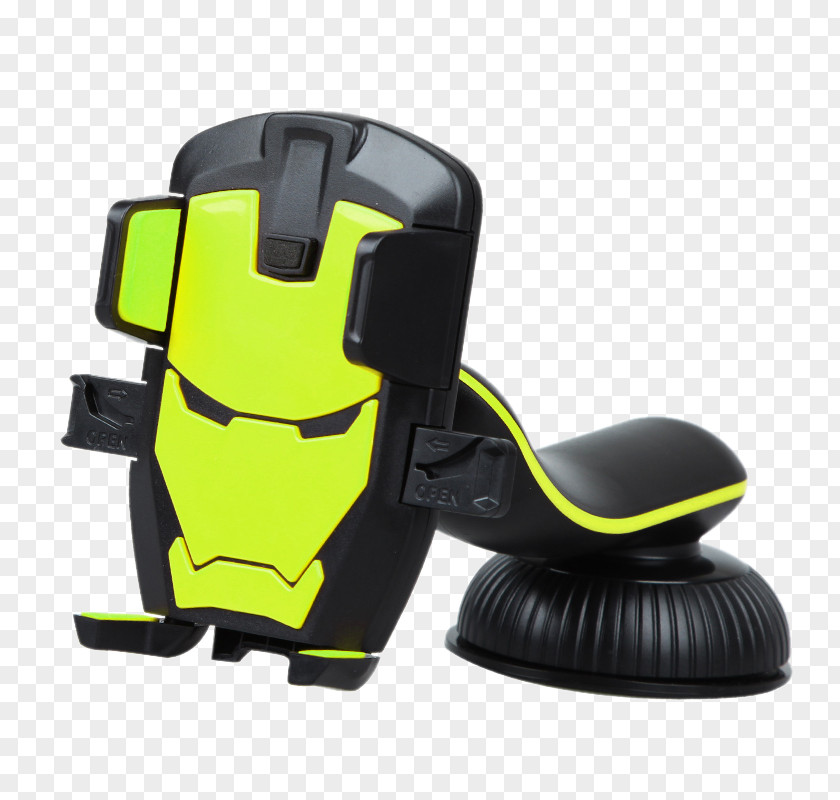 Yellow-green Cell Phone Holder Superman Car Mobile Icon PNG