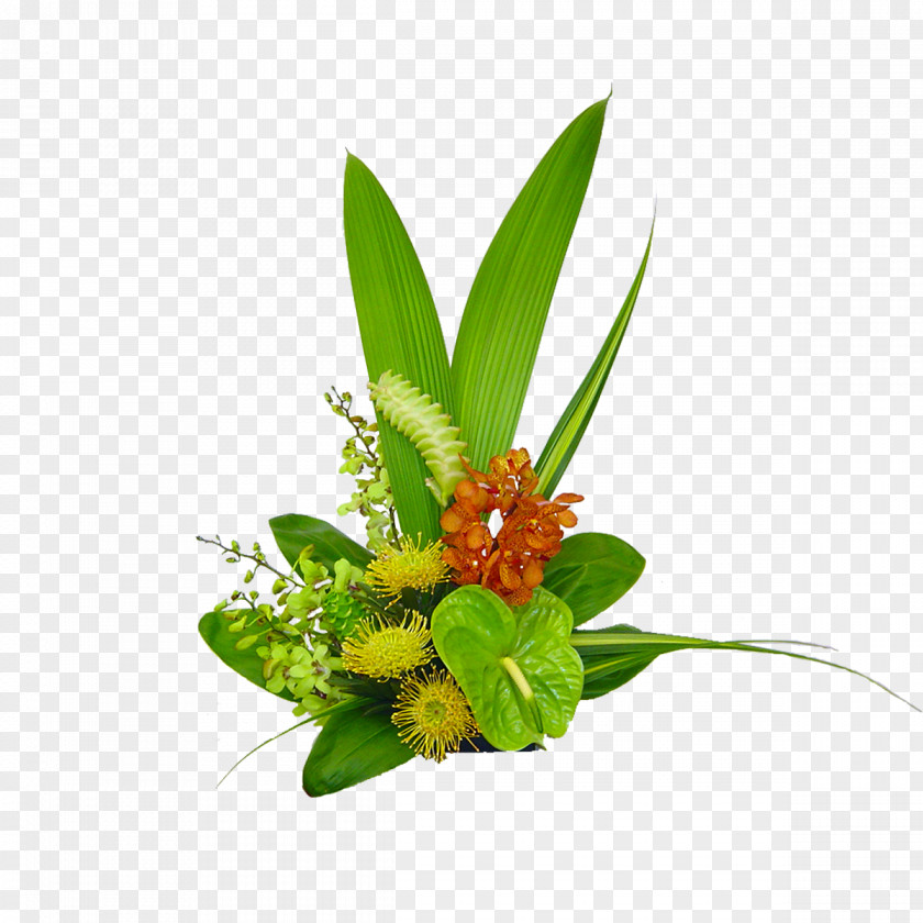 Tropical Hawaii Flower Bouquet PNG