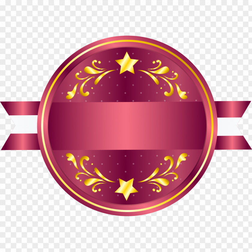 Purple Medal Pattern Circle PNG