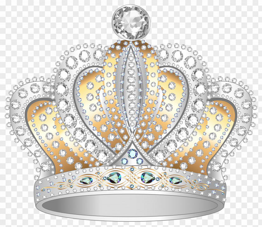 Silver Gold Diamond Crown Clipart Image Clip Art PNG