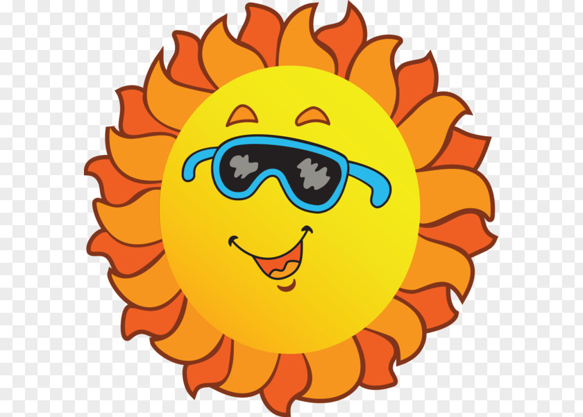 The Sun Would Wear Sunglasses Cartoon Clip Art PNG