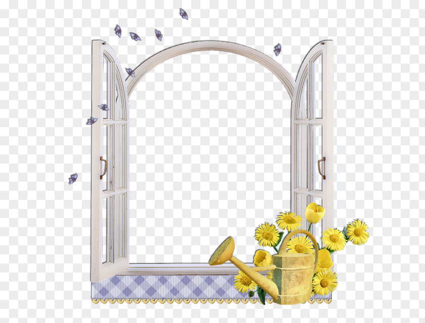 Window Frame Mirror PNG