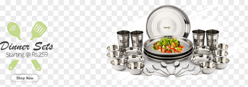 Dinner Place Setting Tableware Stainless Steel Cookware Silver PNG