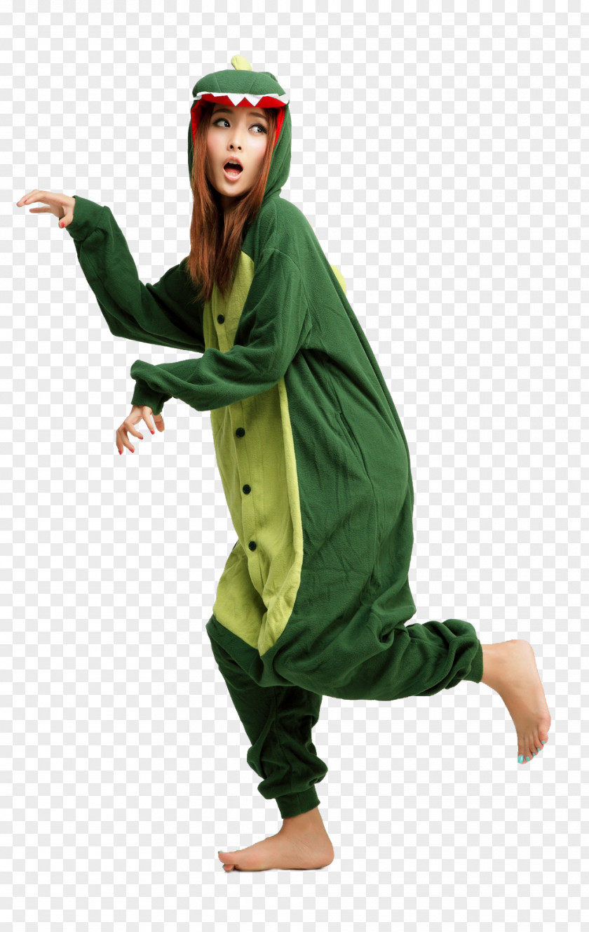 Dinosaur Triceratops Onesie Pajamas Kigurumi PNG