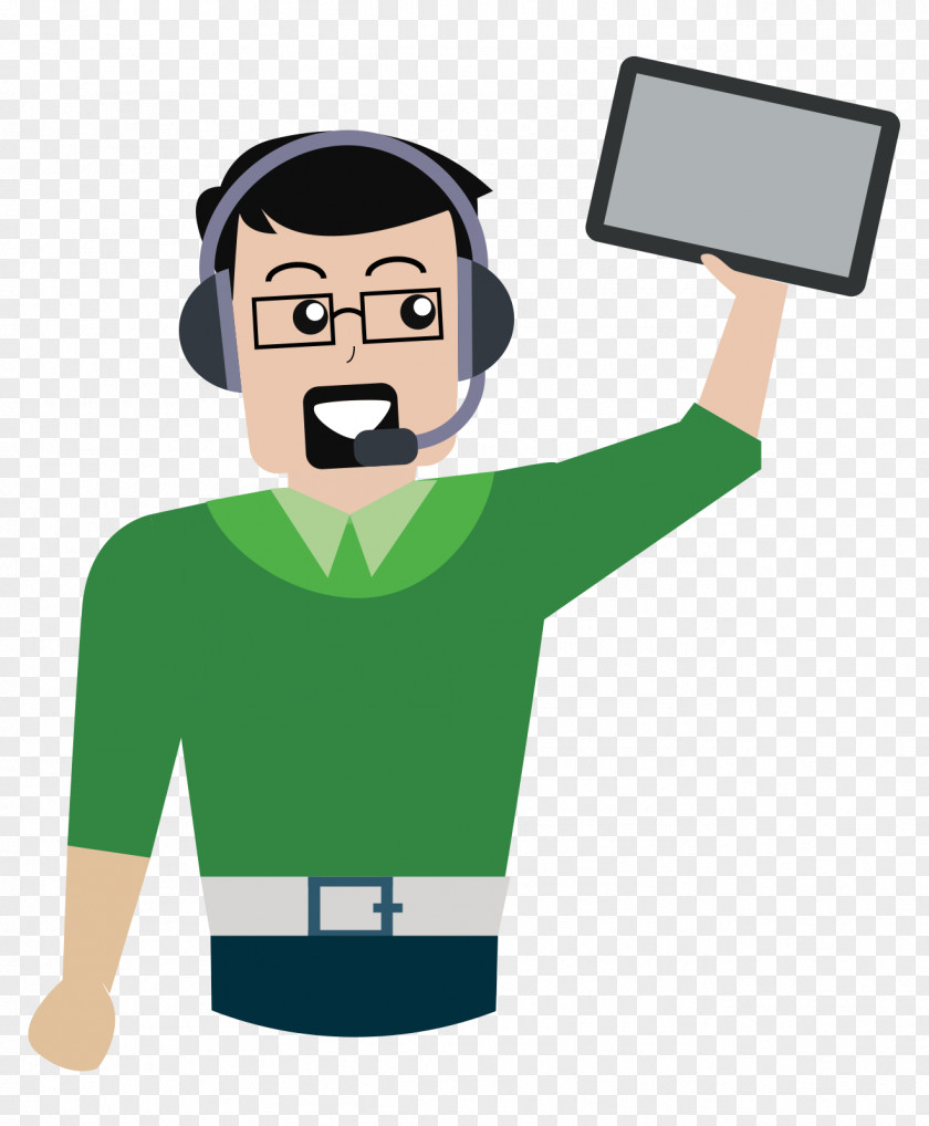Cartoon Operator Man Material Download Icon PNG