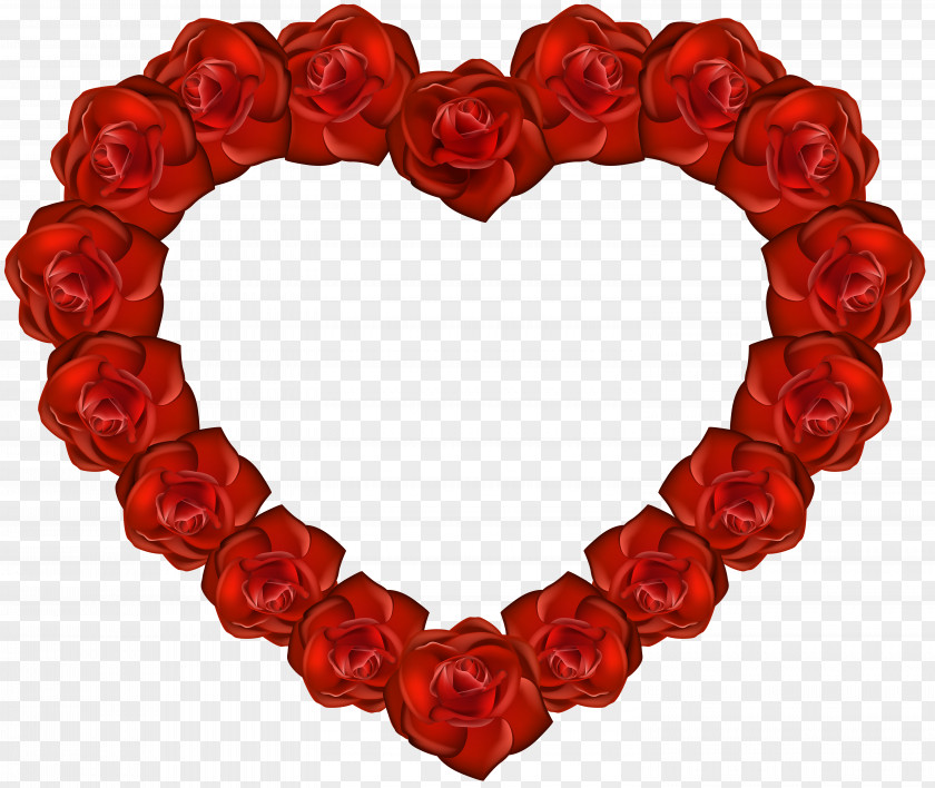 Rose Heart Transparent Clip Art PNG