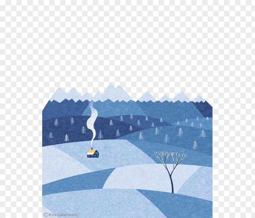 Winter Landscape Tokyo Illustrator Art Illustration PNG