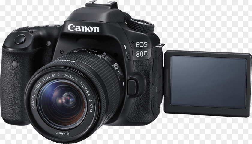 Camera Canon EOS 80D 1300D EF-S 18–135mm Lens Digital SLR PNG