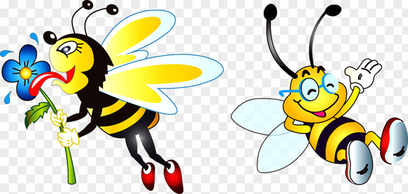 Cartoon Bee Honey Clip Art PNG