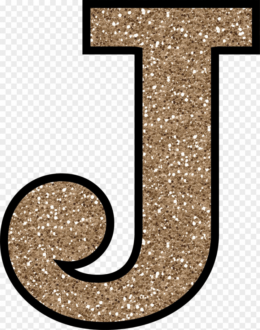 J Letter Glitter Alphabet PNG