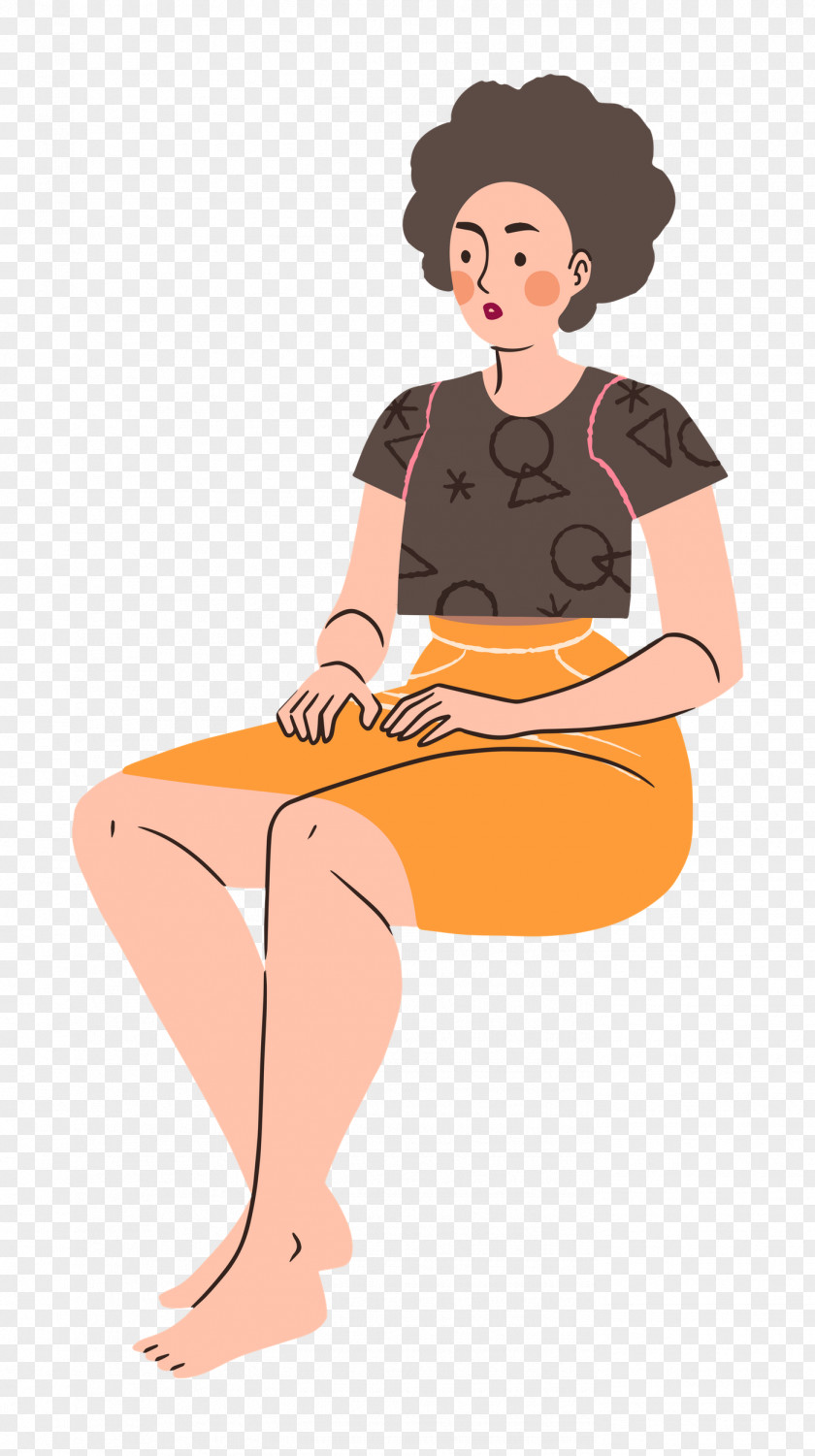 Sitting Girl Woman PNG