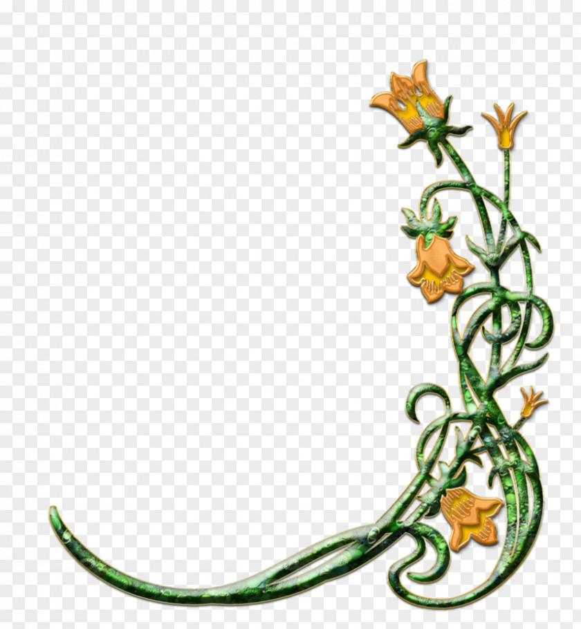 Abstract Floral Decorative Flower Vine Clip Art PNG