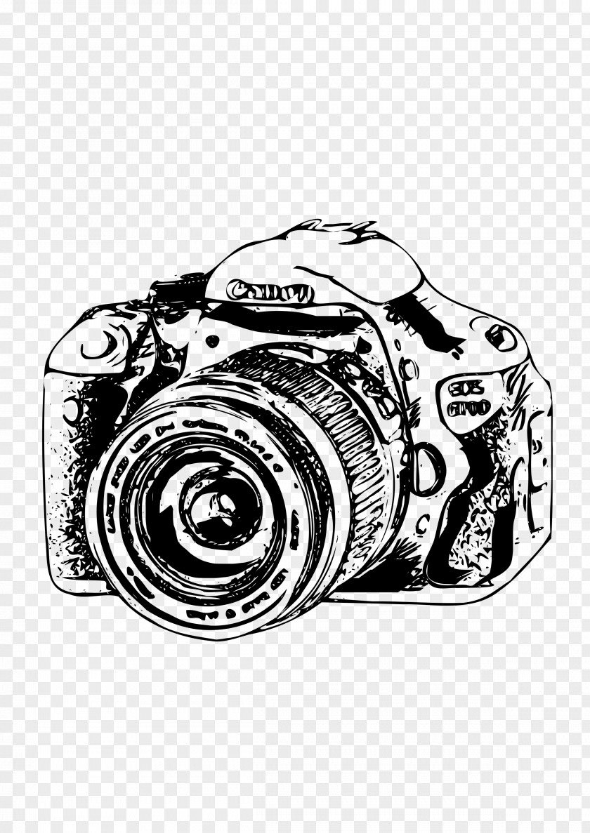 Camera Drawing Canon EOS Photography Clip Art PNG