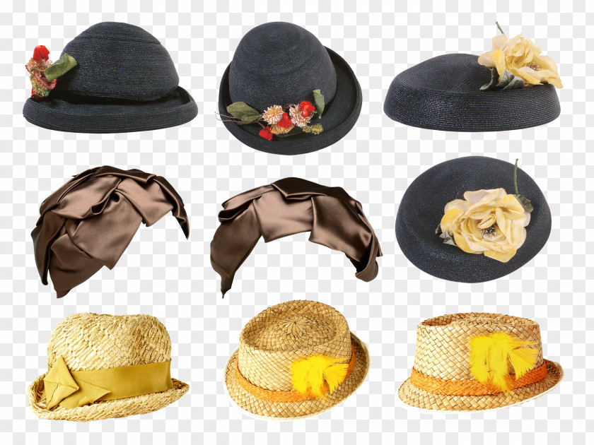 Fashion Hat Collection Headgear Clip Art PNG