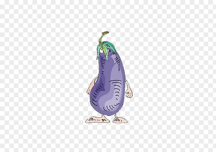 Cute Eggplant Vegetable Cartoon PNG