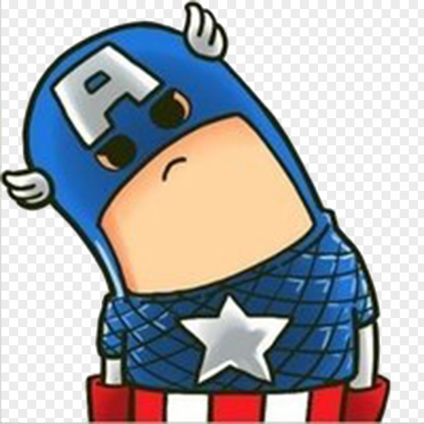 Cute Soldier Captain America Cartoon Comics Avatar Superhero PNG