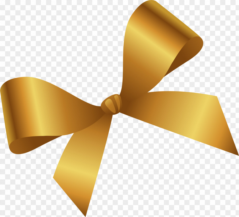 Golden Butterfly Bow Gold PNG