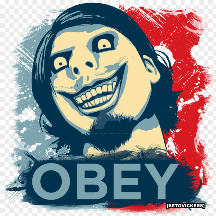 Obey Poster Logo Character Fiction PNG