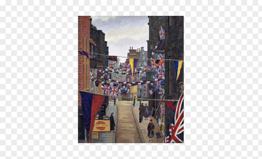 Painting Cannes Flask Walk, Hampstead, On Coronation Day Camden Town PNG