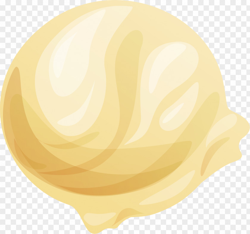 Hand Painted Yellow Ice Cream PNG