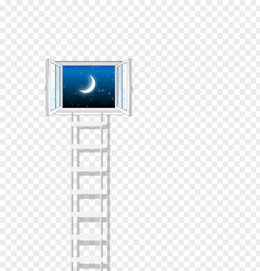 With Ladder Windows Poster Advertising Font PNG