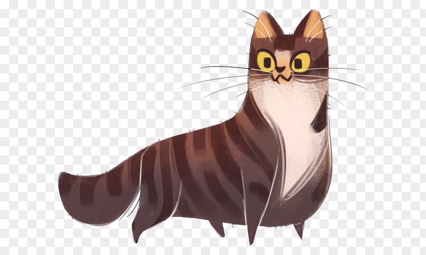 Cartoon Cat Kitten Drawing Illustration PNG