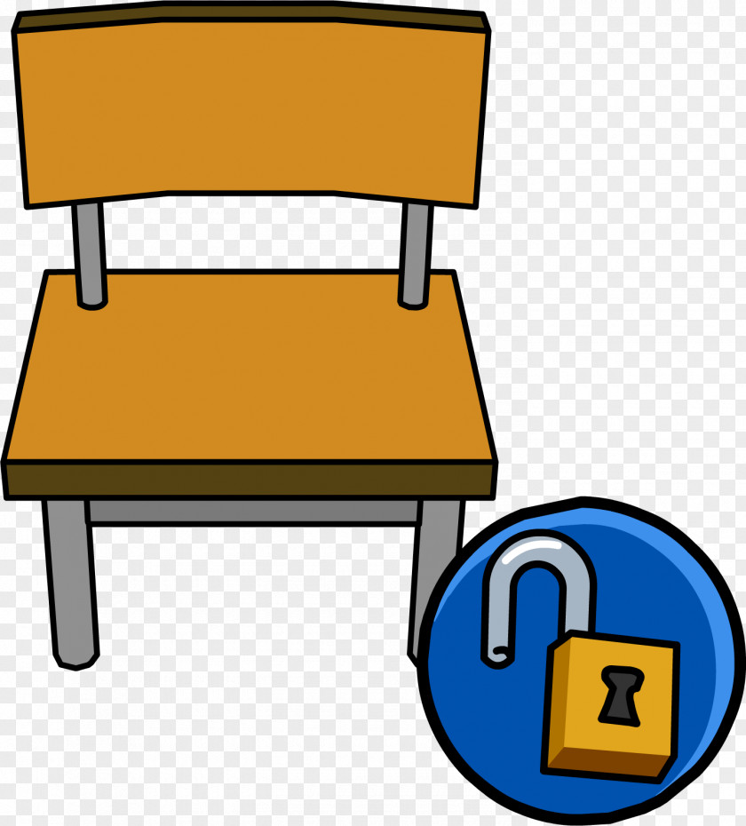 Classroom Club Penguin Table Chair Furniture Clip Art PNG
