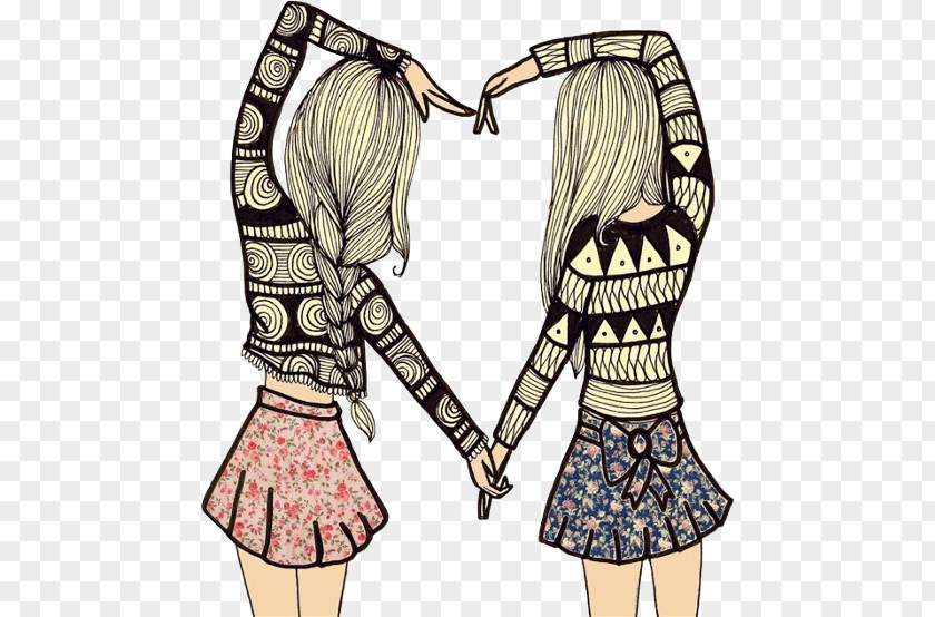 Best Friend Friends Forever Friendship Drawing Love PNG