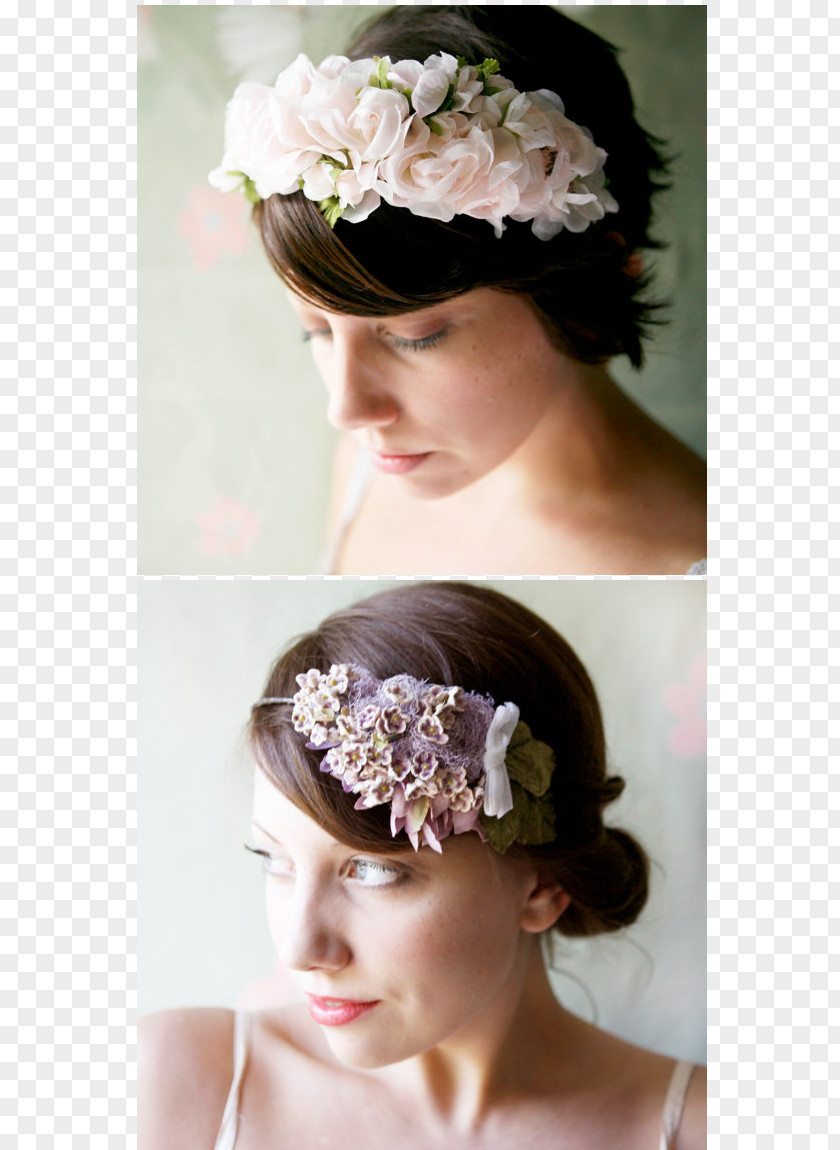 Crown Tiara Floral Design Headband Cut Flowers PNG