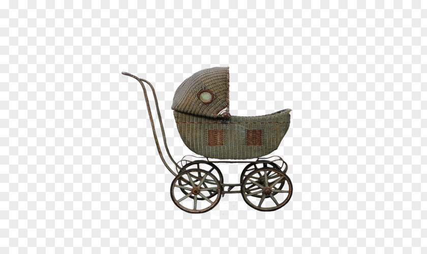 Retro Creative Bamboo Stroller Baby Transport PNG
