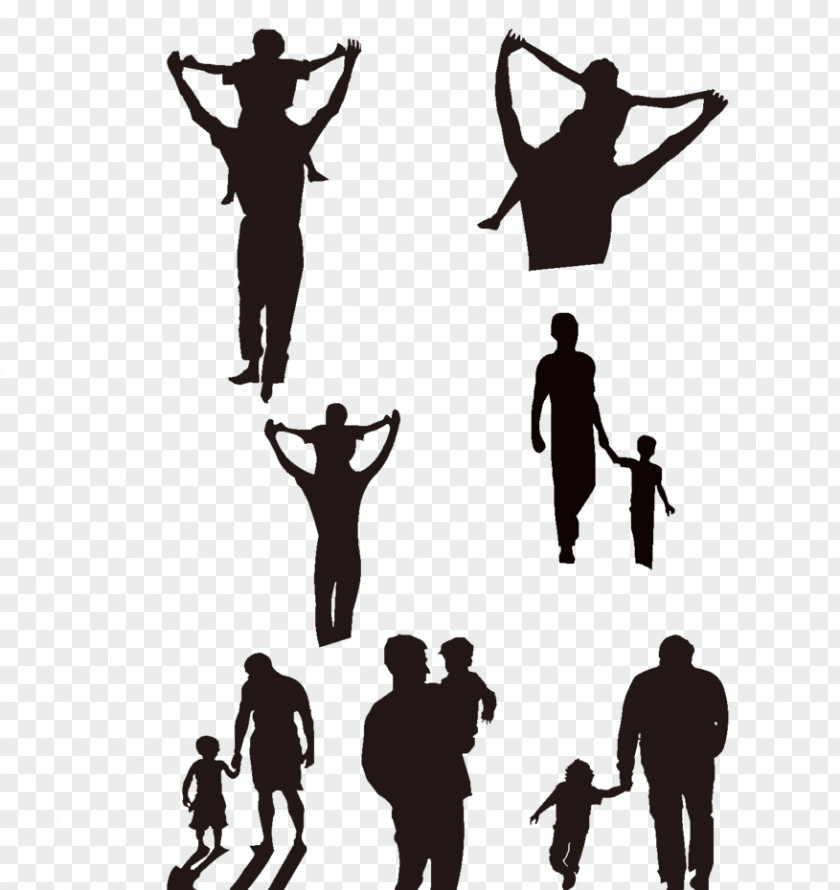 Father As A Mountain Silhouette PNG