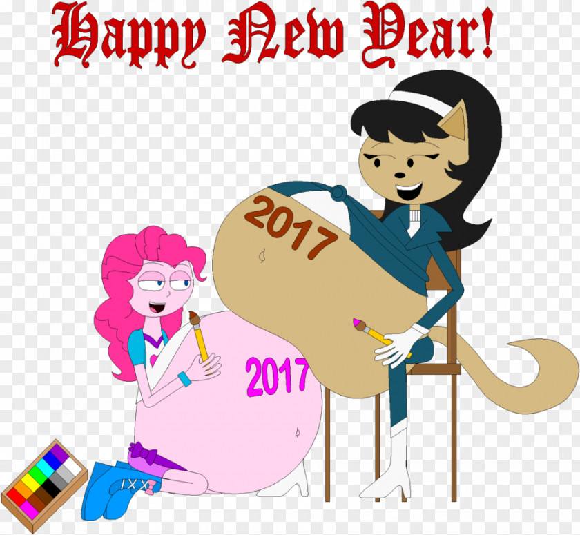 Happy New Year Cartoon Human Behavior Clip Art PNG