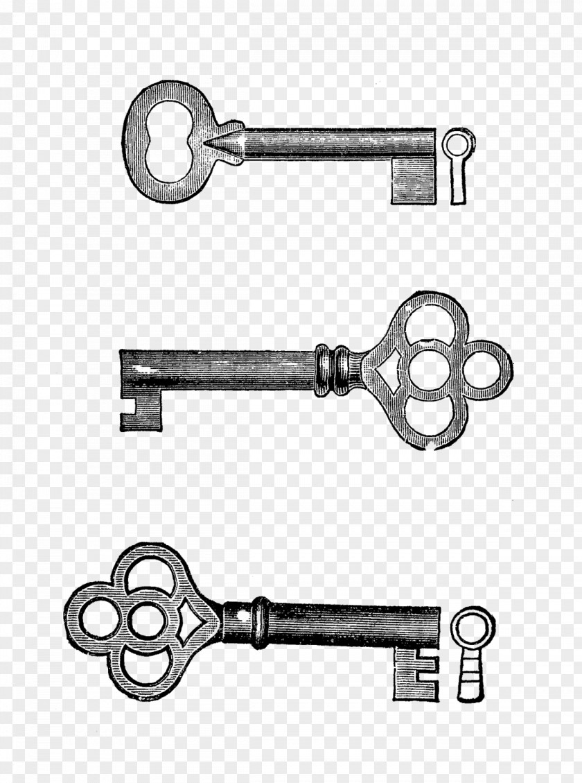 Keys Collage Drawing PNG