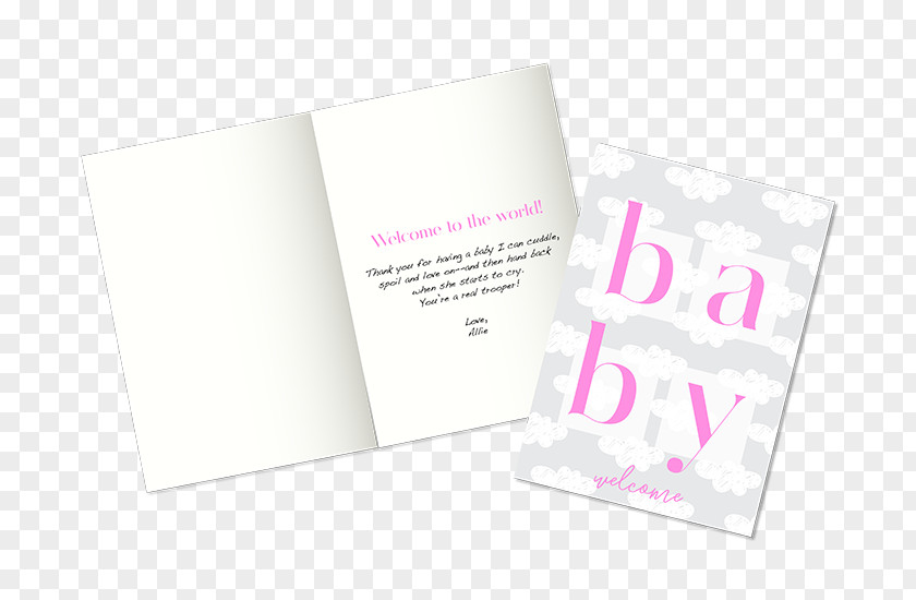 Baby Shower Cards Collection Frame Paper Brand Pink M Font PNG