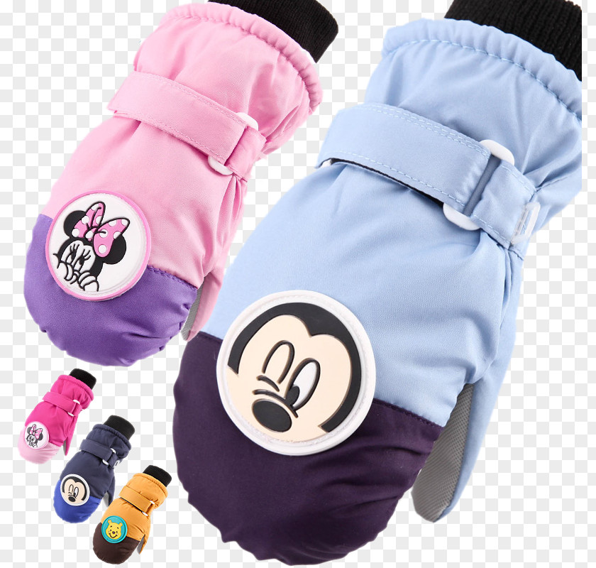 Mickey Mouse Gloves Cold Children Glove PNG
