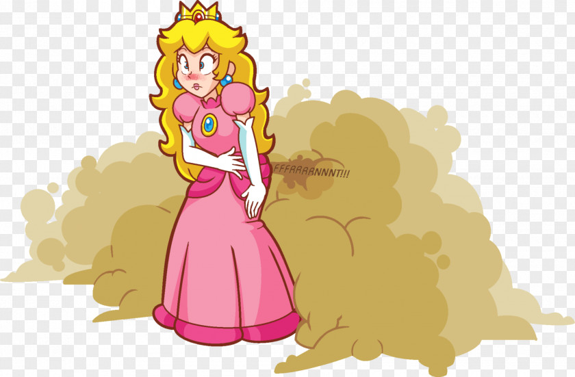Peach Clipart Princess Daisy Flatulence Female PNG