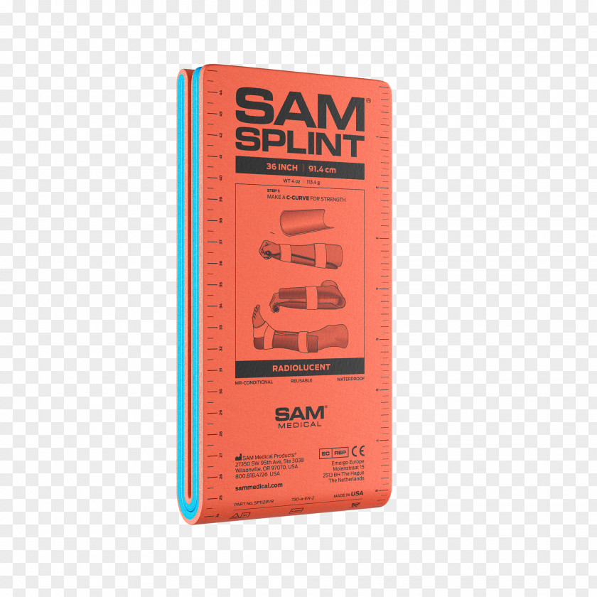 Splint SAM Emergency Medicine First Aid Supplies Bandage PNG