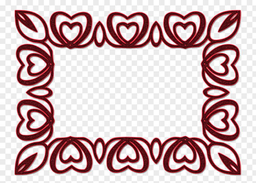 Valentine's Day Picture Frames Love Pattern PNG